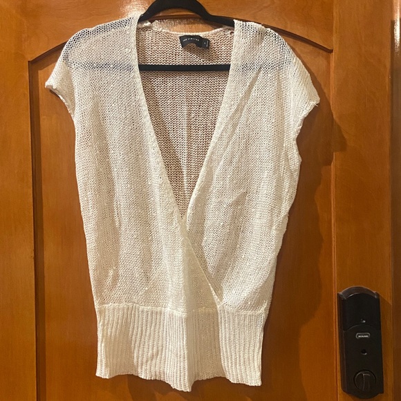 The Limited Cream Knit Mesh Top - Picture 1 of 8